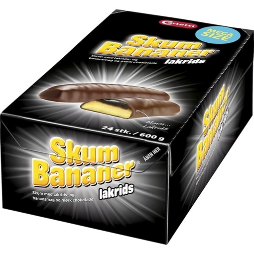 Billede af Carletti Skumbananer Lakrids 600 g.