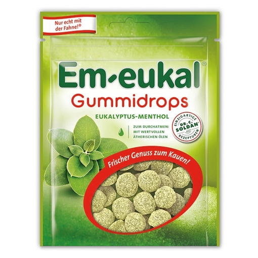 Billede af Em-eukal Gummidrops Eukalyptus-Menthol 90 g.