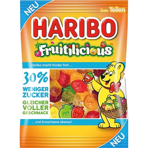 Billede af Haribo Fruitilicious -30% sukker 160 g.