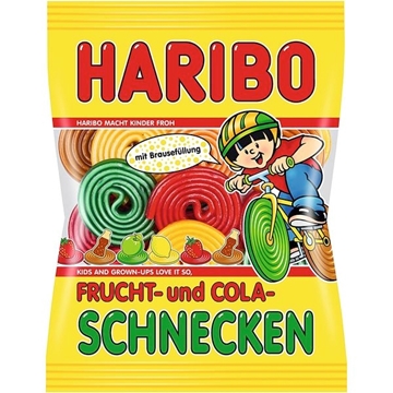 Billede af Haribo gefüllte Frucht&Cola Schnecken 175 g.