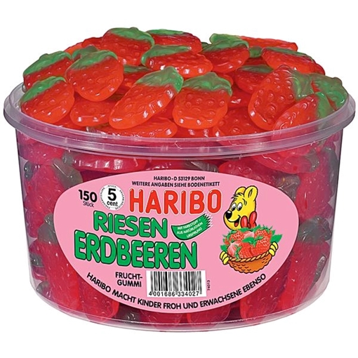 Billede af Haribo Riesen Erdbeeren 1350 g.