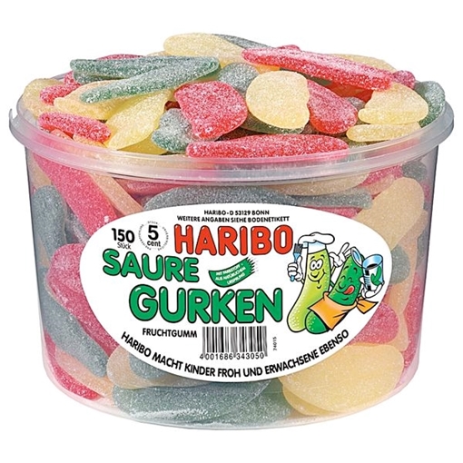 Billede af Haribo Saure Gurken 1350 g.