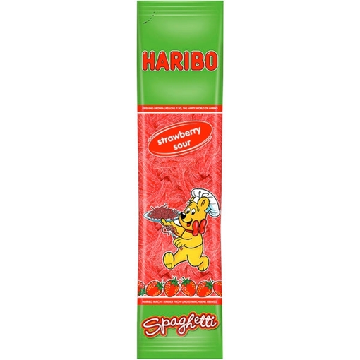 Billede af Haribo Spaghetti Jordbær Sur 200 g.