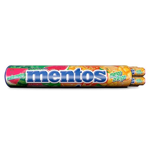 Billede af Mentos Jumborolle Vandmelon - Mango og Appelsin 8er 296 g.