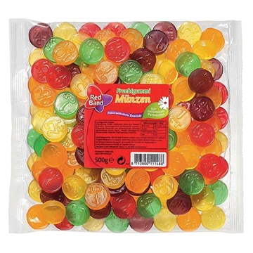 Billede af Red Band Fruchtgummi Münzen 500 g.