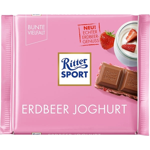 Billede af Ritter Sport Erdbeer Joghurt 100 g.