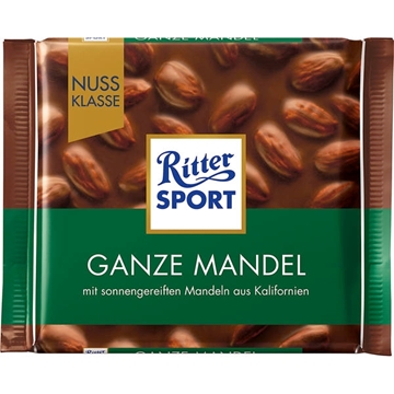 Billede af Ritter Sport Nuss-Klasse Ganze Mandel 100 g.
