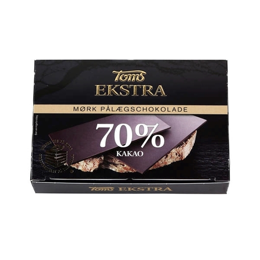 Billede af Toms Ekstra 70% Paalaegchokolade 120 g.