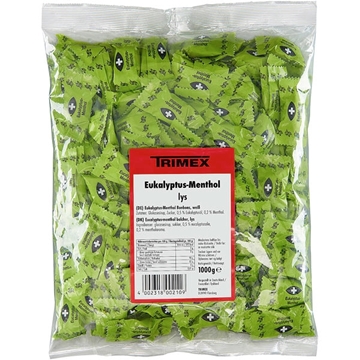 Billede af Trimex Euka Menthol Bonbons weiß/lys 1000 g.