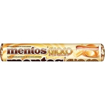 Billede af Mentos Choco Karamel + Hvid Chokolade 38 g.