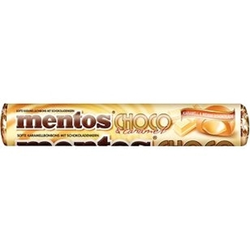 Billede af Mentos Choco Karamel + Hvid Chokolade 38 g.