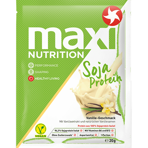 Billede af maxi Ernæring Soja Protein Shake Vanille Pulver 20 g.