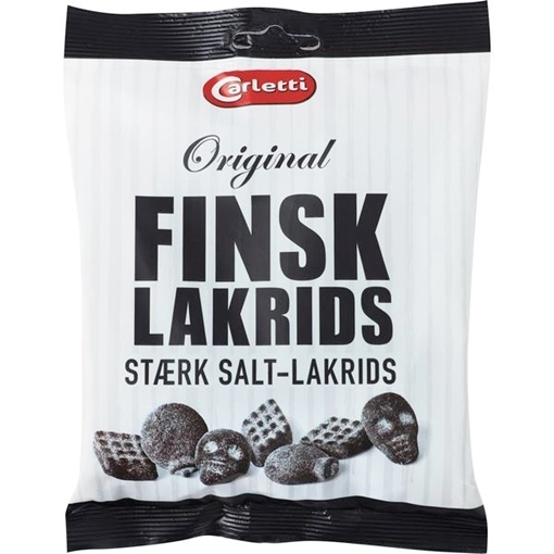 Billede af Carletti Finsk Lakrids stærk 160 g.